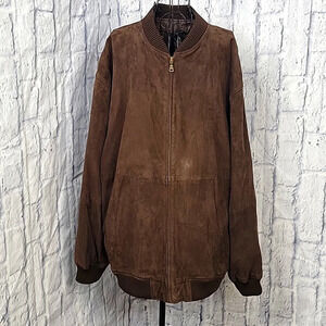 JOS. A. BANK Brown Leather Suede Men's Jacket XXL‎